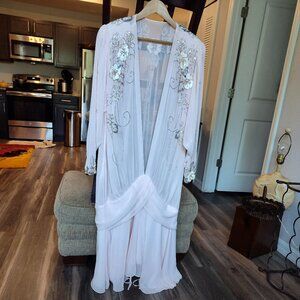 Amazing Vintage Light Pink Embellished Dress Size 8,l